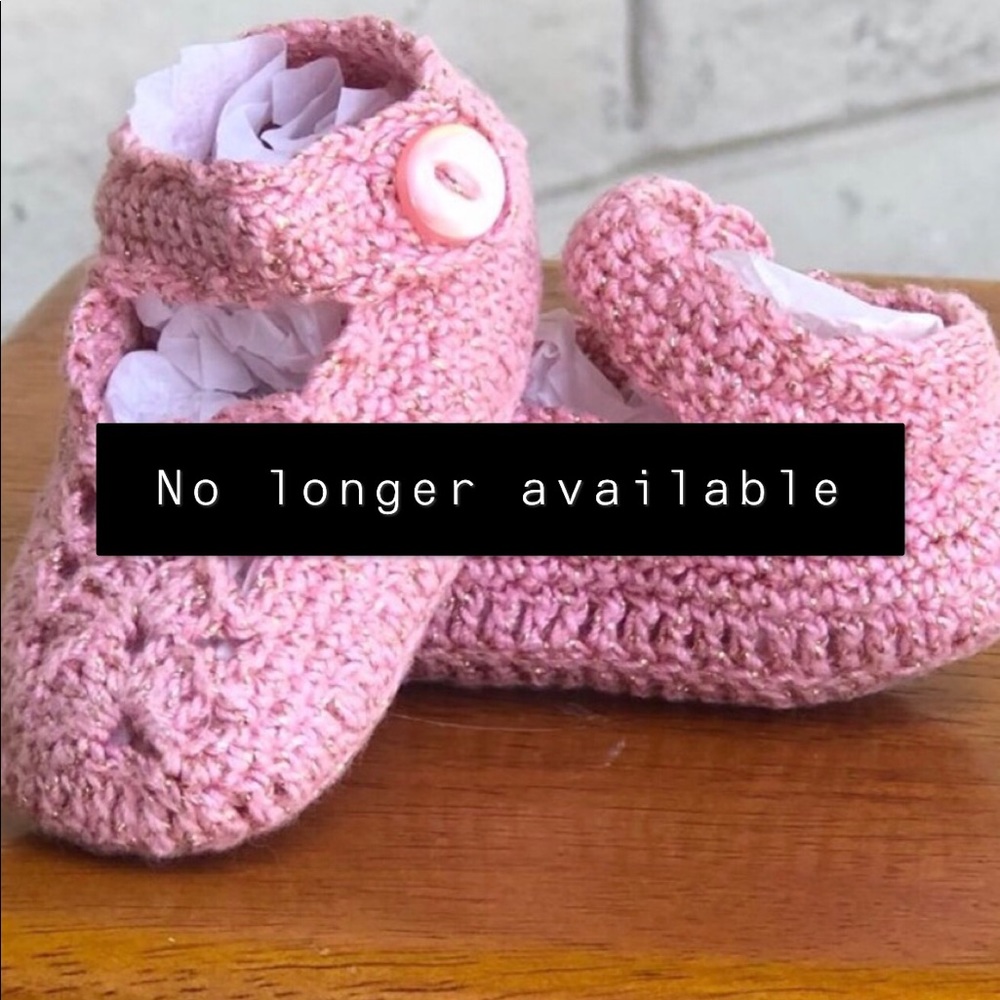 Vintage Crochet Mary Jane Booties